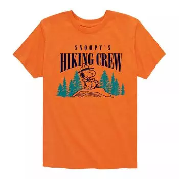 Футболка с рисунком Peanuts Hiking Crew для мальчиков 8–20 лет Licensed Character, оранжевый