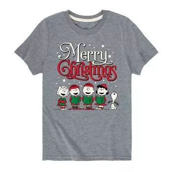 Футболка с рисунком Peanuts Merry Christmas Choir для мальчиков 8–20 лет Licensed Character