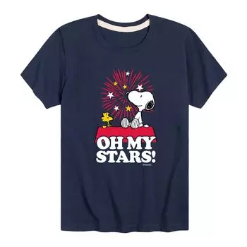 Футболка с рисунком Peanuts Oh My Stars Fireworks для мальчиков 8–20 лет Licensed Character