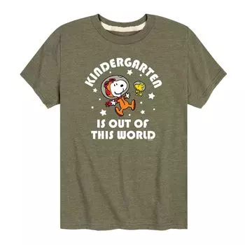 Футболка с рисунком Peanuts Out Of This World для мальчиков 8–20 лет Licensed Character, зеленый