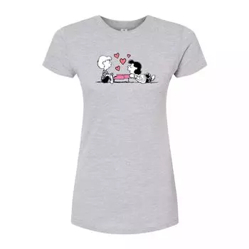 Футболка с рисунком Peanuts Piano Hearts Lucy and Schroeder для детей младшего возраста Licensed Character