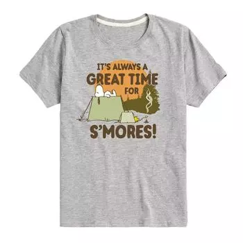 Футболка с рисунком Peanuts S'mores для мальчиков 8–20 лет Licensed Character, серый