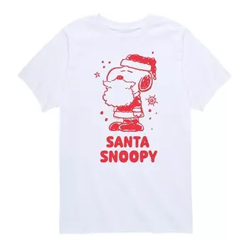Футболка с рисунком Peanuts Santa Snoopy для мальчиков 8–20 лет Licensed Character, белый