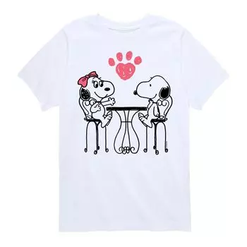 Футболка с рисунком Peanuts Snoopy And Belle Date для мальчиков 8–20 лет Licensed Character