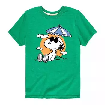 Футболка с рисунком Peanuts Snoopy Beach Day для мальчиков 8–20 лет Licensed Character