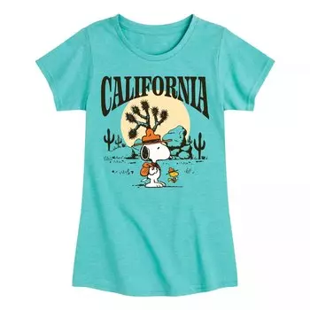 Футболка с рисунком Peanuts Snoopy California Hike для девочек 7–16 лет Licensed Character