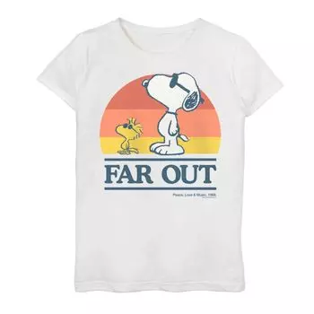 Футболка с рисунком Peanuts Snoopy Far Out для девочек 7–16 лет Licensed Character