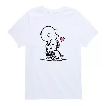 Футболка с рисунком Peanuts Snoopy Hugging для мальчиков 8–20 лет Licensed Character