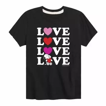 Футболка с рисунком Peanuts Snoopy Love для мальчиков 8–20 лет Licensed Character