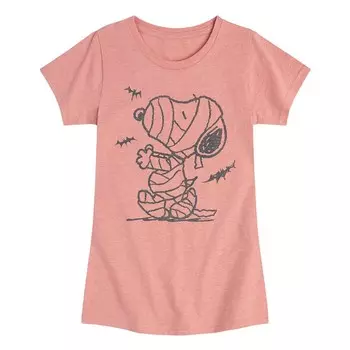 Футболка с рисунком Peanuts Snoopy Mummy And Bats для девочек 7–16 лет Licensed Character, розовый