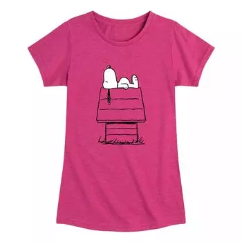 Футболка с рисунком Peanuts Snoopy On Doghouse для девочек 7–16 лет Licensed Character