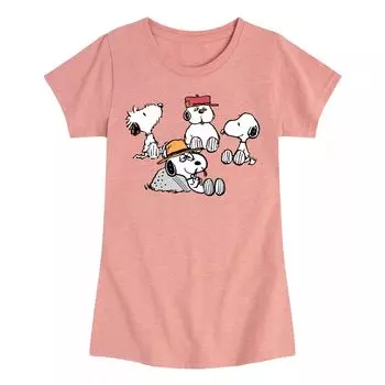 Футболка с рисунком Peanuts Snoopy Siblings для девочек 7–16 лет Licensed Character