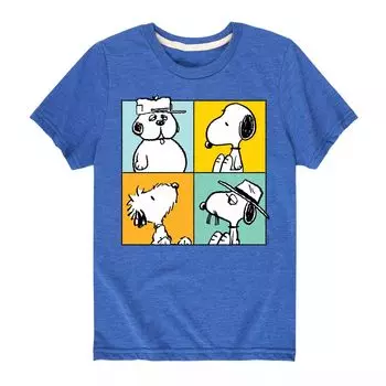 Футболка с рисунком Peanuts Snoopy Siblings для мальчиков 8–20 лет Licensed Character, синий
