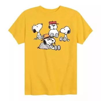 Футболка с рисунком Peanuts Snoopy Siblings для мальчиков 8–20 лет Licensed Character, желтый