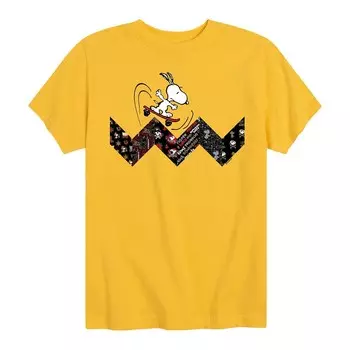 Футболка с рисунком Peanuts Snoopy Skating для мальчиков 8–20 лет Licensed Character, желтый