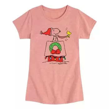 Футболка с рисунком Peanuts Snoopy Sleigh для девочек 7–16 лет Licensed Character