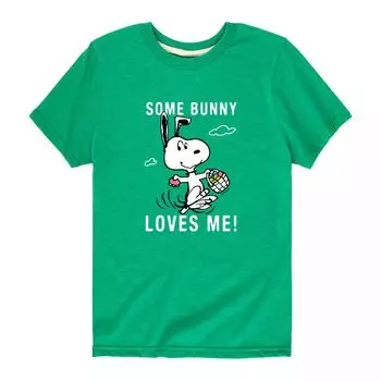 Футболка с рисунком Peanuts Some Bunny Loves Me для мальчиков 8–20 лет Licensed Character