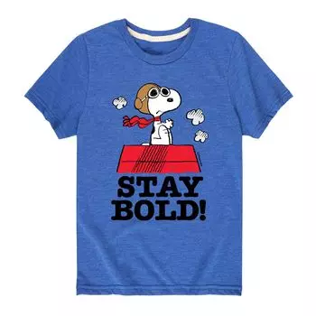 Футболка с рисунком Peanuts Stay Bold для мальчиков 8–20 лет Licensed Character