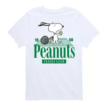 Футболка с рисунком Peanuts Tennis Club для мальчиков 8–20 лет Licensed Character, белый