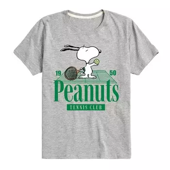 Футболка с рисунком Peanuts Tennis Club для мальчиков 8–20 лет Licensed Character, цвет Heather Gray
