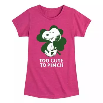 Футболка с рисунком Peanuts Too Cute для девочек 7–16 лет, чтобы ее ущипнуть Licensed Character