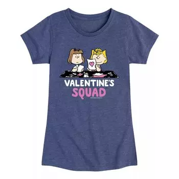 Футболка с рисунком Peanuts Valentine's Squad для девочек 7–16 лет Licensed Character