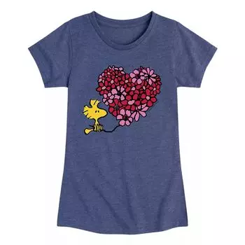 Футболка с рисунком Peanuts Valentine's Woodstock для девочек 7–16 лет Licensed Character