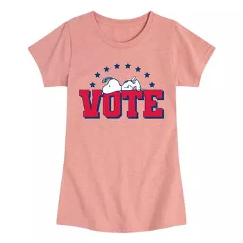 Футболка с рисунком Peanuts Vote Snoopy для девочек 7–16 лет Licensed Character