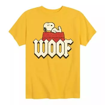 Футболка с рисунком Peanuts Woof Snoopy для мальчиков 8–20 лет Licensed Character, желтый