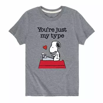 Футболка с рисунком Peanuts Youre Just My Type для мальчиков 8–20 лет Licensed Character