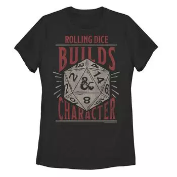 Футболка с рисунком персонажа Dungeons & Dragons для юниоров Rolling Dice Builds Licensed Character