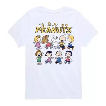 Футболка с рисунком персонажей Peanuts для мальчиков 8–20 лет Licensed Character, белый