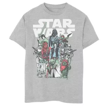 Футболка с рисунком персонажей «Звездных войн» для мальчиков 8–20 лет Star Wars, цвет Athletic Heather