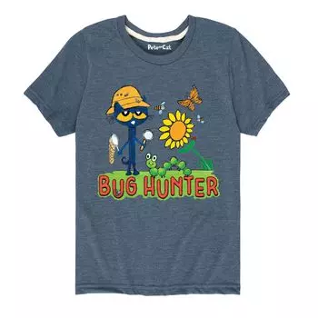 Футболка с рисунком Pete The Cat Bug Hunter для мальчиков 8–20 лет Licensed Character
