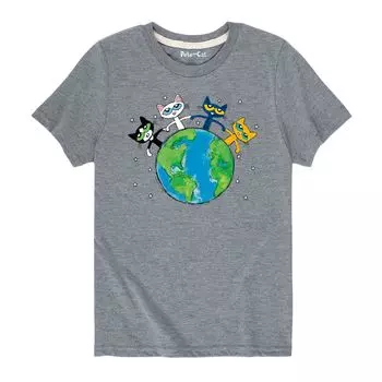 Футболка с рисунком Pete The Cat World для мальчиков 8–20 лет Licensed Character