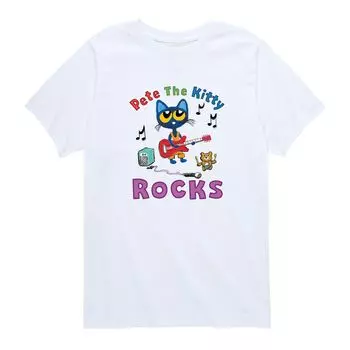 Футболка с рисунком Pete The Kitty Rocks для мальчиков 8–20 лет Licensed Character
