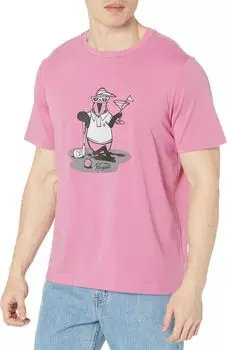 Футболка с рисунком "Petes In Da Party" Original Penguin Golf, цвет Rose Bouquet