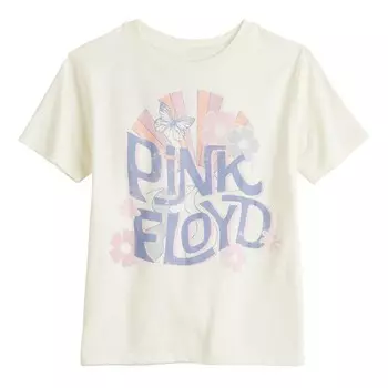 Футболка с рисунком Pink Floyd для девочек 7–16 лет Licensed Character, цвет Ivory