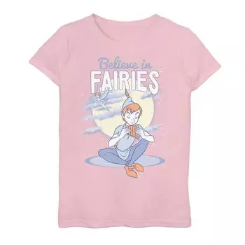 Футболка с рисунком «Питер Пэн» Disney для девочек 7–16 лет «Ночное небо» «Верь в фей» Disney