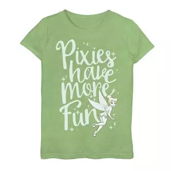 Футболка с рисунком «Питер Пэн» для девочек 7–16 лет «Пикси Тинкербелл веселее» Disney