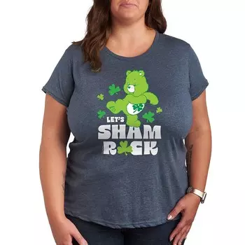 Футболка с рисунком Plus Care Bears Let's Sham Rock Licensed Character, цвет Heather Blue