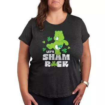 Футболка с рисунком Plus Care Bears Let's Sham Rock Licensed Character, цвет Heather Charcoal