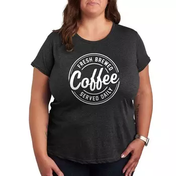 Футболка с рисунком Plus Coffee Sign Licensed Character, цвет Heather Charcoal