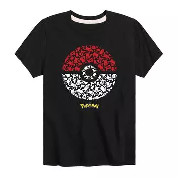 Футболка с рисунком Pokemon Ball для мальчиков 8–20 лет и рисунком Пикачу Licensed Character