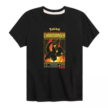 Футболка с рисунком Pokemon Charmander для мальчиков 8–20 лет Licensed Character