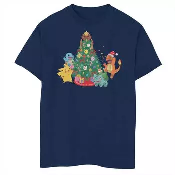 Футболка с рисунком Pokemon Christmas Charmander для мальчиков 8–20 лет Licensed Character