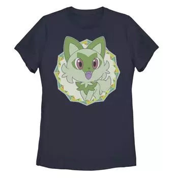Футболка с рисунком Pokemon Grass Cat Sprigatito для юниоров Licensed Character