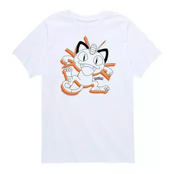 Футболка с рисунком Pokemon Meowth для мальчиков 8–20 лет Licensed Character