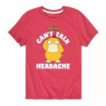 Футболка с рисунком Pokemon Psyduck для мальчиков 8–20 лет и головной болью Licensed Character