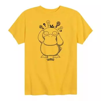 Футболка с рисунком Pokemon Psyduck для мальчиков 8–20 лет Licensed Character, желтый